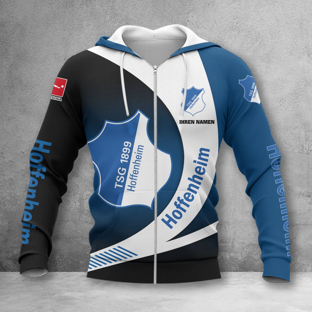 TSG Hoffenheim Hoodie Zip Herren | TSG Kapuzenjacke mit Reißverschluss WINA11463