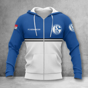 Schalke 04 Hoodie Zip Herren | S04 Kapuzenjacke mit Reißverschluss WINA11844