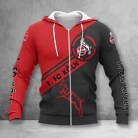 1. FC Köln Hoodie Zip Herren | Effzeh Kapuzenjacke mit Reißverschluss WINA2853