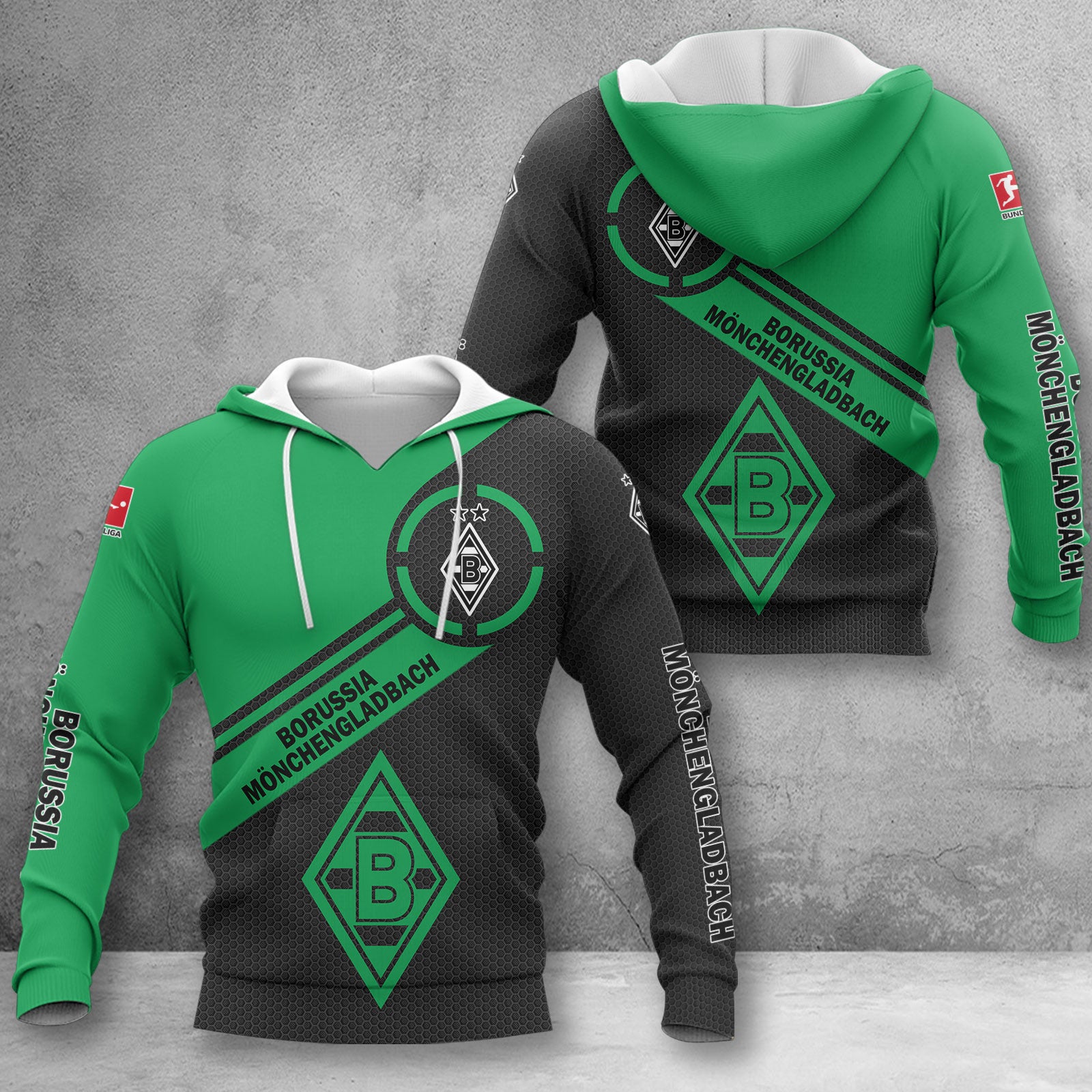 Borussia Mönchengladbach Hoodie Herren | BMG Kapuzenpullover WINA2857