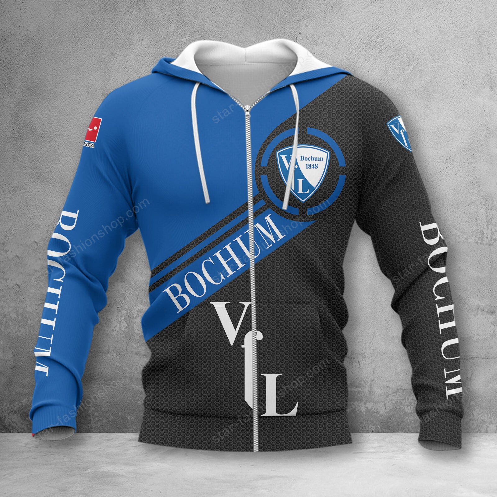 VfL Bochum Hoodie Zip Herren | VfL Kapuzenjacke mit Reißverschluss WINA2868