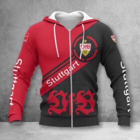 VfB Stuttgart Hoodie Zip Herren | VfB Kapuzenjacke mit Reißverschluss WINA2867