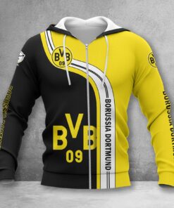 Borussia Dortmund II Hoodie Zip Herren | BVB II Kapuzenjacke mit Reißverschluss WINA2835