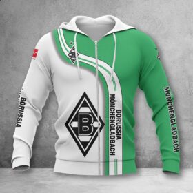Borussia Mönchengladbach Hoodie Zip Herren | BMG Kapuzenjacke mit Reißverschluss WINA2801