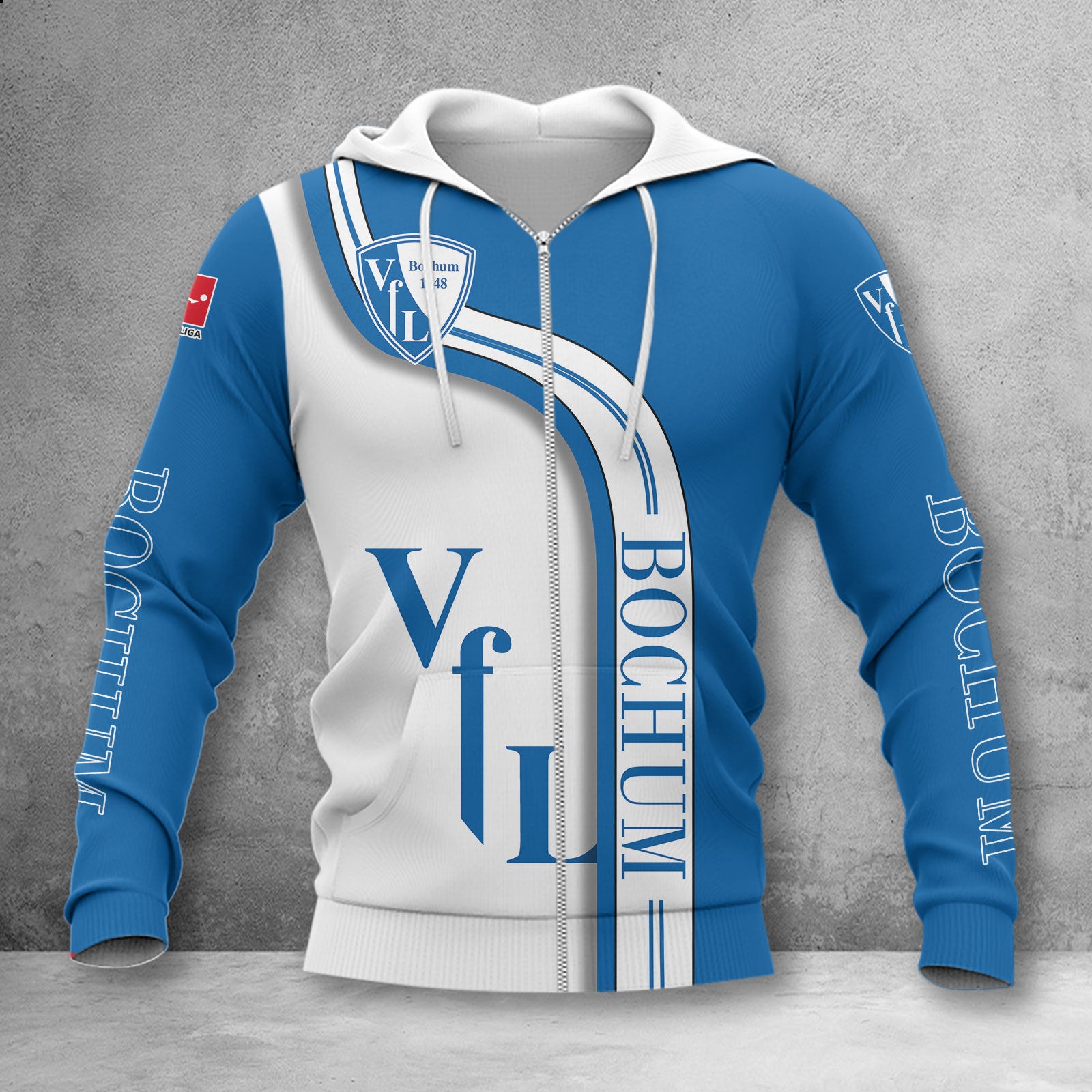 VfL Bochum Hoodie Zip Herren | VfL Kapuzenjacke mit Reißverschluss WINA2812