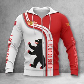 Union Berlin Hoodie Zip Herren | FCU Kapuzenjacke mit Reißverschluss WINA2810
