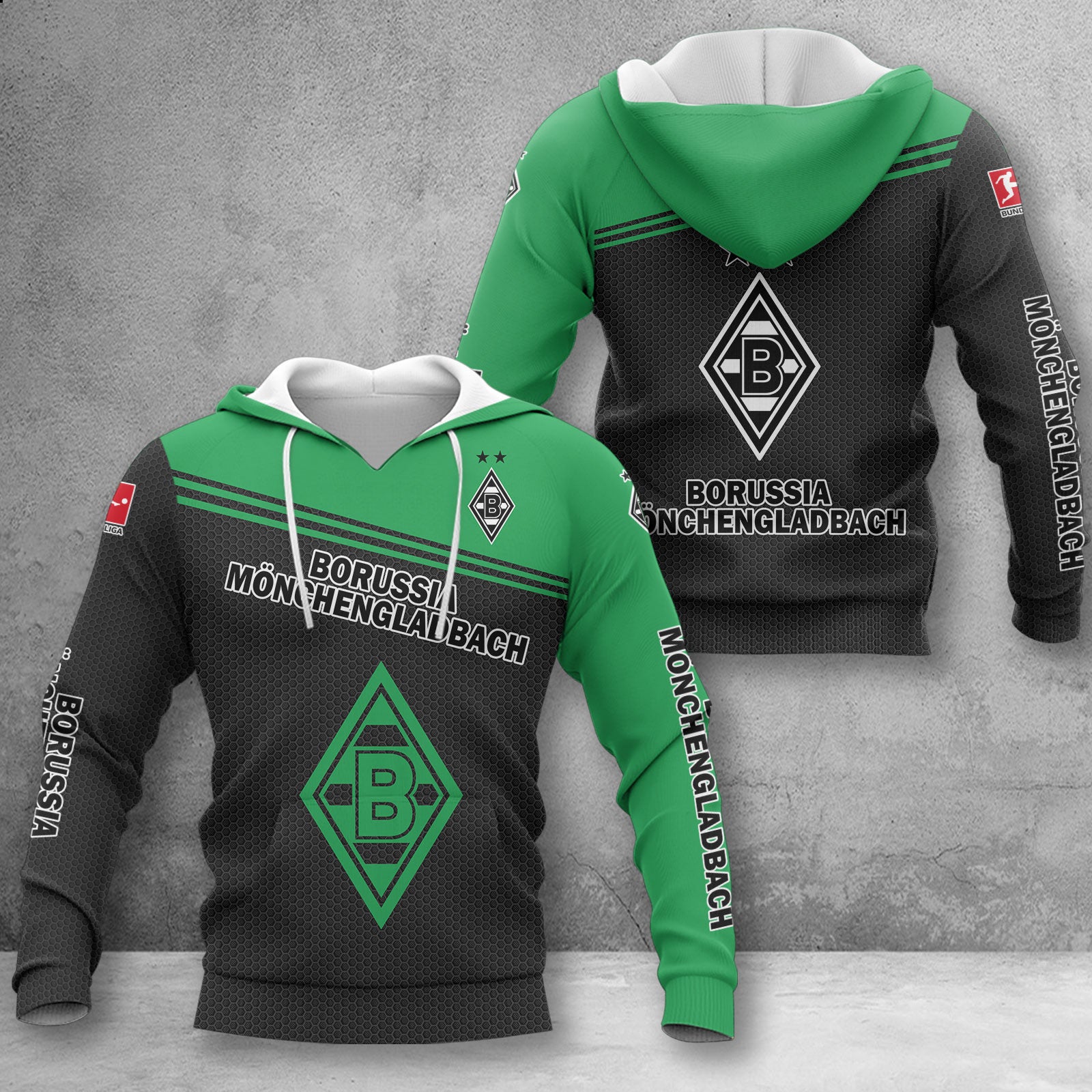 Borussia Mönchengladbach Hoodie Herren | BMG Kapuzenpullover WINA2913