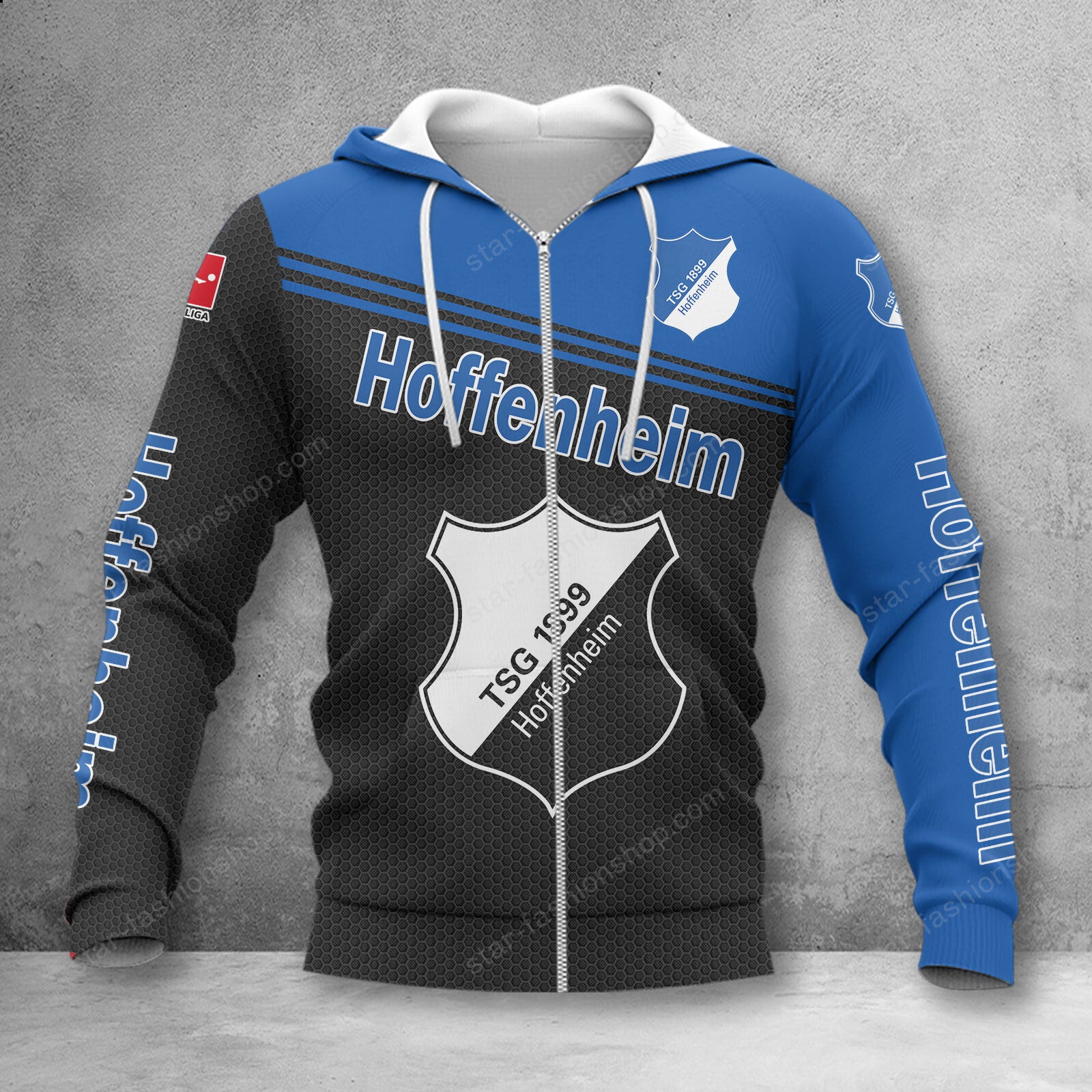 TSG Hoffenheim Hoodie Zip Herren | TSG Kapuzenjacke mit Reißverschluss WINA2921
