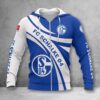 Schalke 04 Hoodie Zip Herren | S04 Kapuzenjacke mit Reißverschluss WINA2455