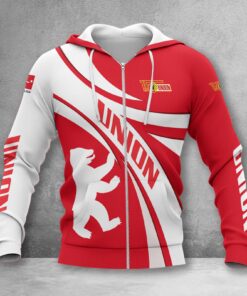 Union Berlin Hoodie Zip Herren | FCU Kapuzenjacke mit Reißverschluss WINA2457