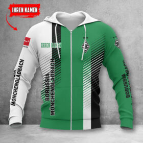 Borussia Mönchengladbach Hoodie Zip Herren | BMG Kapuzenjacke mit Reißverschluss WINA10722