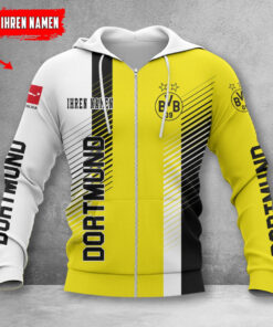 Borussia Dortmund Hoodie Zip Herren | BVB Kapuzenjacke mit Reißverschluss WINA10721