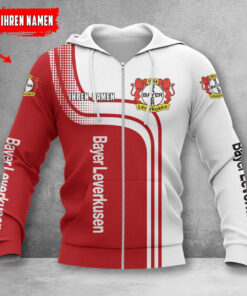 Bayer 04 Leverkusen Hoodie Zip Herren | B04 Kapuzenjacke mit Reißverschluss WINA60120