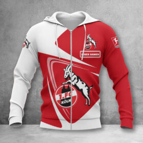 1. FC Köln Hoodie Zip Herren | Effzeh Kapuzenjacke mit Reißverschluss WINA17704