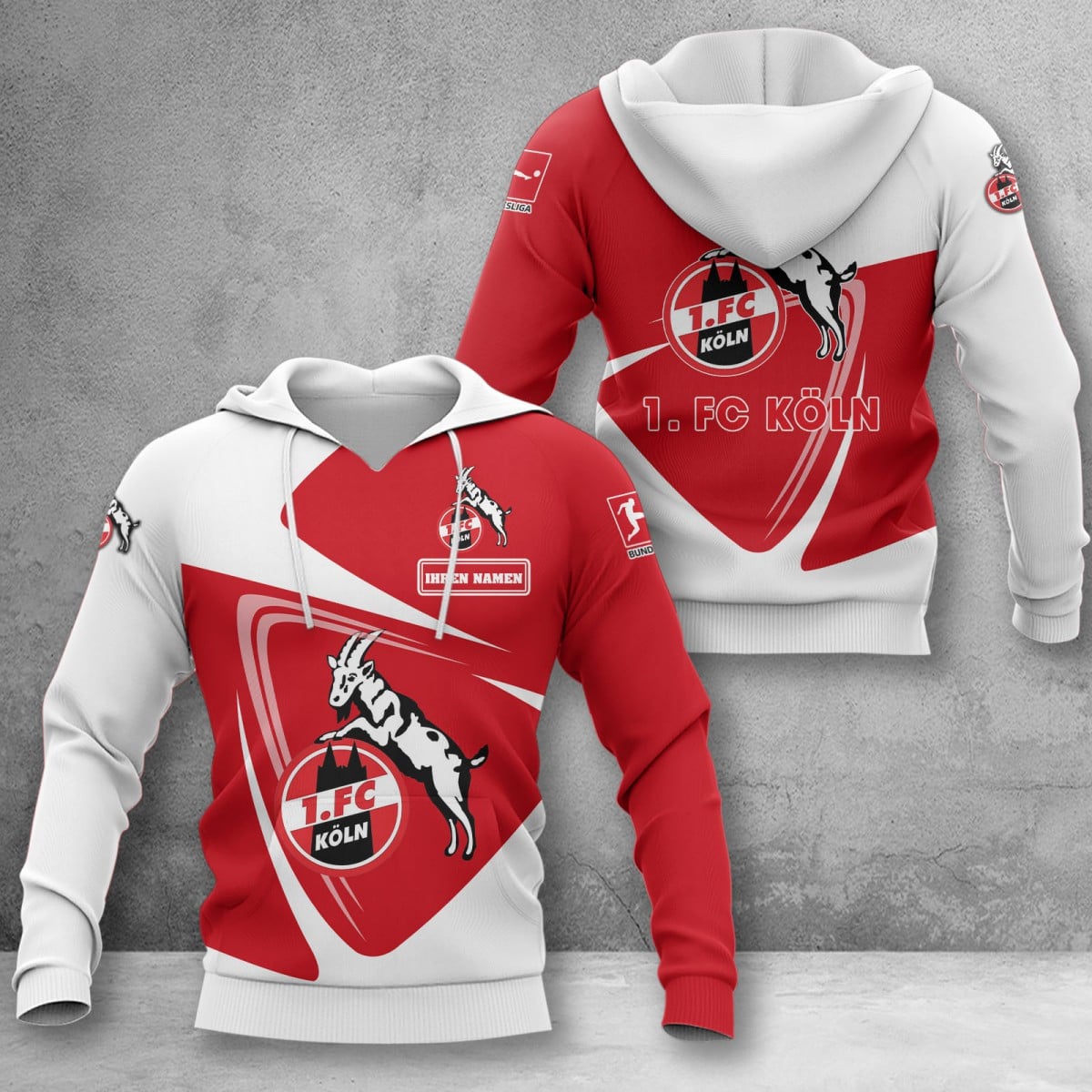 1. FC Köln Hoodie Herren | Effzeh Kapuzenpullover WINA17704