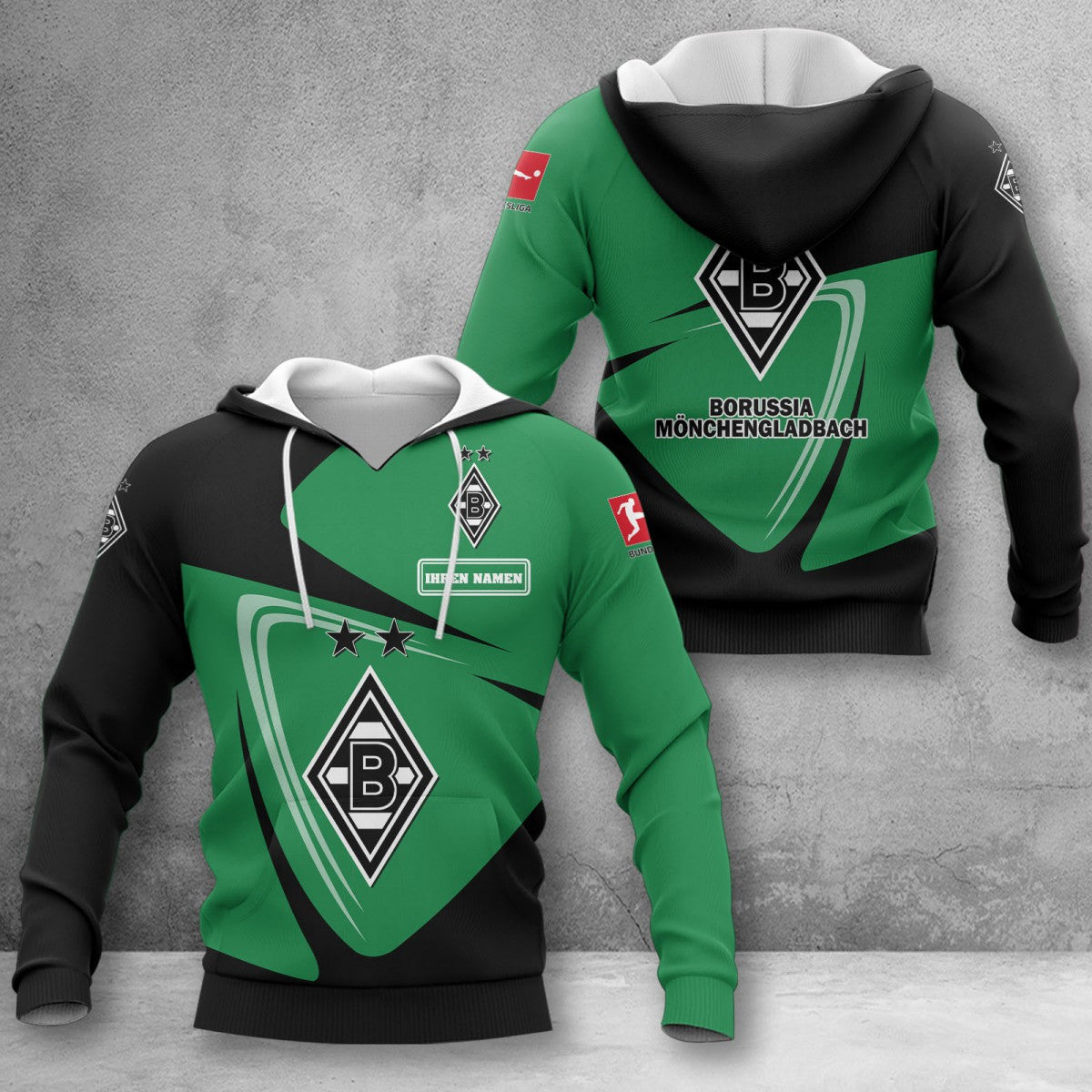 Borussia Mönchengladbach Hoodie Herren | BMG Kapuzenpullover WINA17708