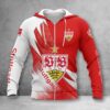 VfB Stuttgart Hoodie Zip Herren | VfB Kapuzenjacke mit Reißverschluss WINA23167
