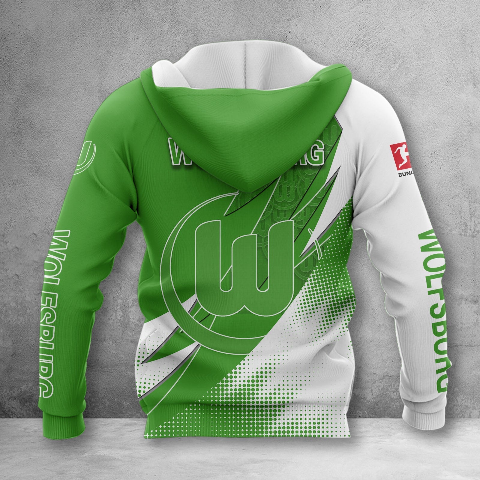 VfL Wolfsburg Hoodie Zip Herren | WOB Kapuzenjacke mit Reißverschluss WINA23169 – Bild 2