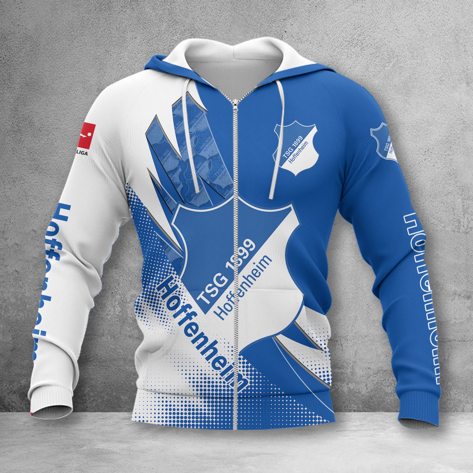 TSG Hoffenheim Hoodie Zip Herren | TSG Kapuzenjacke mit Reißverschluss WINA23165