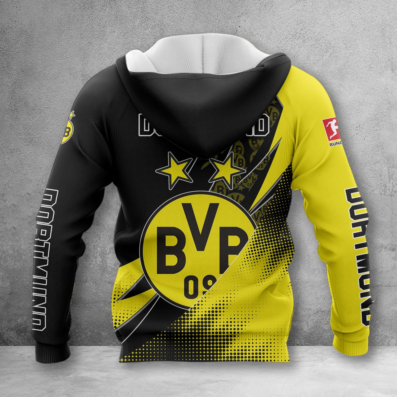Borussia Dortmund Hoodie Zip Herren | BVB Kapuzenjacke mit Reißverschluss WINA23157 – Bild 2