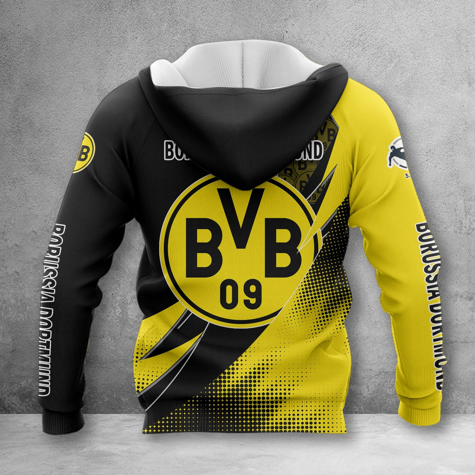 Borussia Dortmund II Hoodie Zip Herren | BVB II Kapuzenjacke mit Reißverschluss WINA23192 – Bild 2