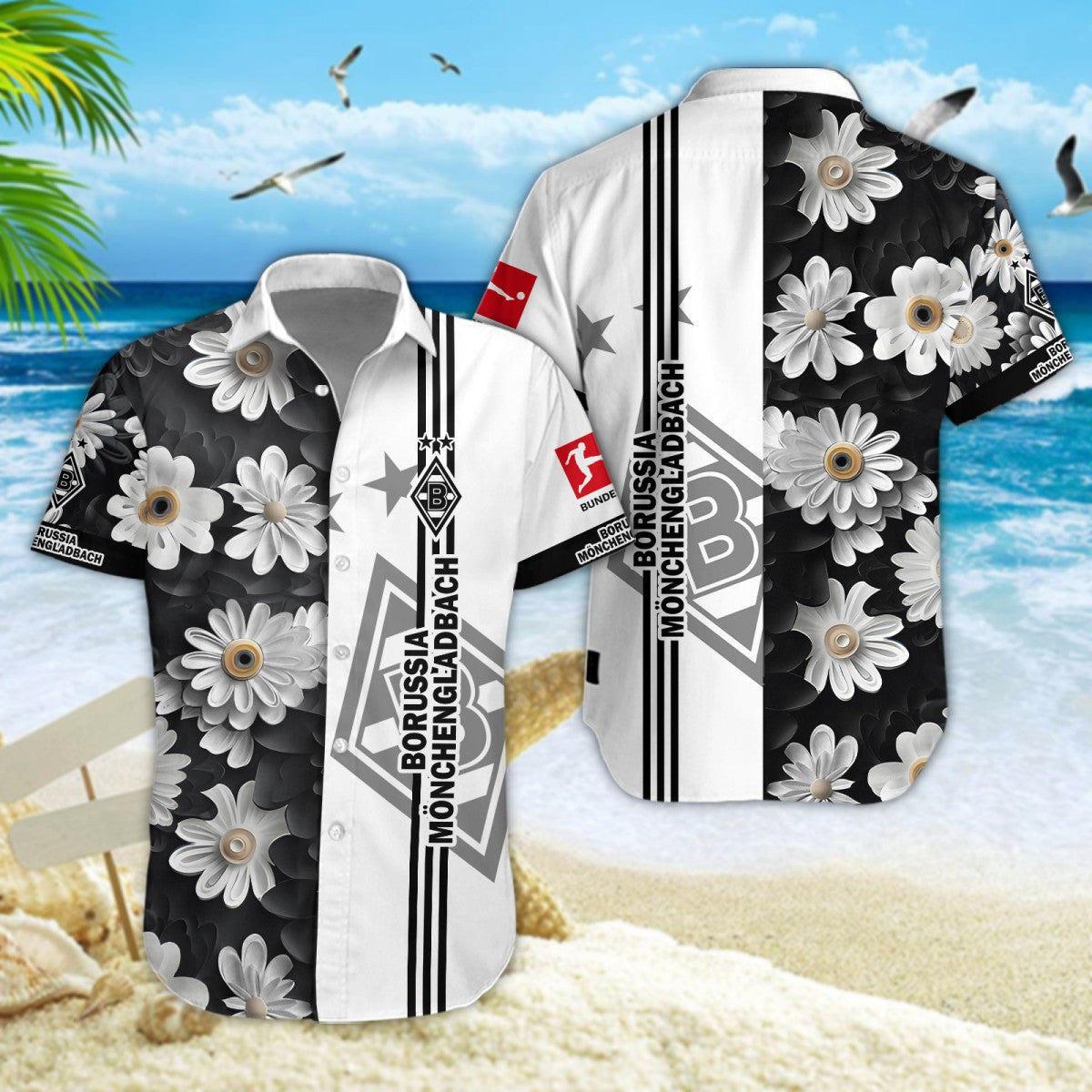 Hawaiihemd Borussia Mönchengladbach – Herren Sommerhemd Edition B