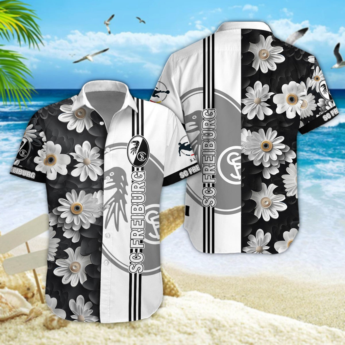 Hawaiihemd SC Freiburg – Herren Sommerhemd Edition B