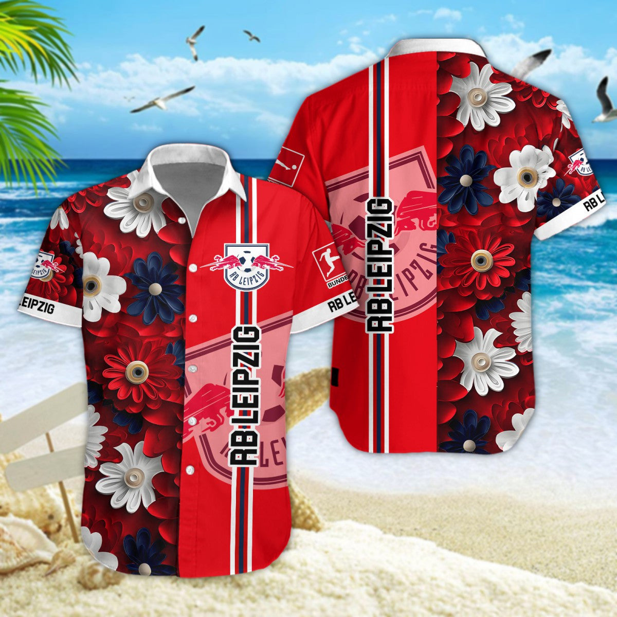 Hawaiihemd RB Leipzig – Herren Sommerhemd Edition B