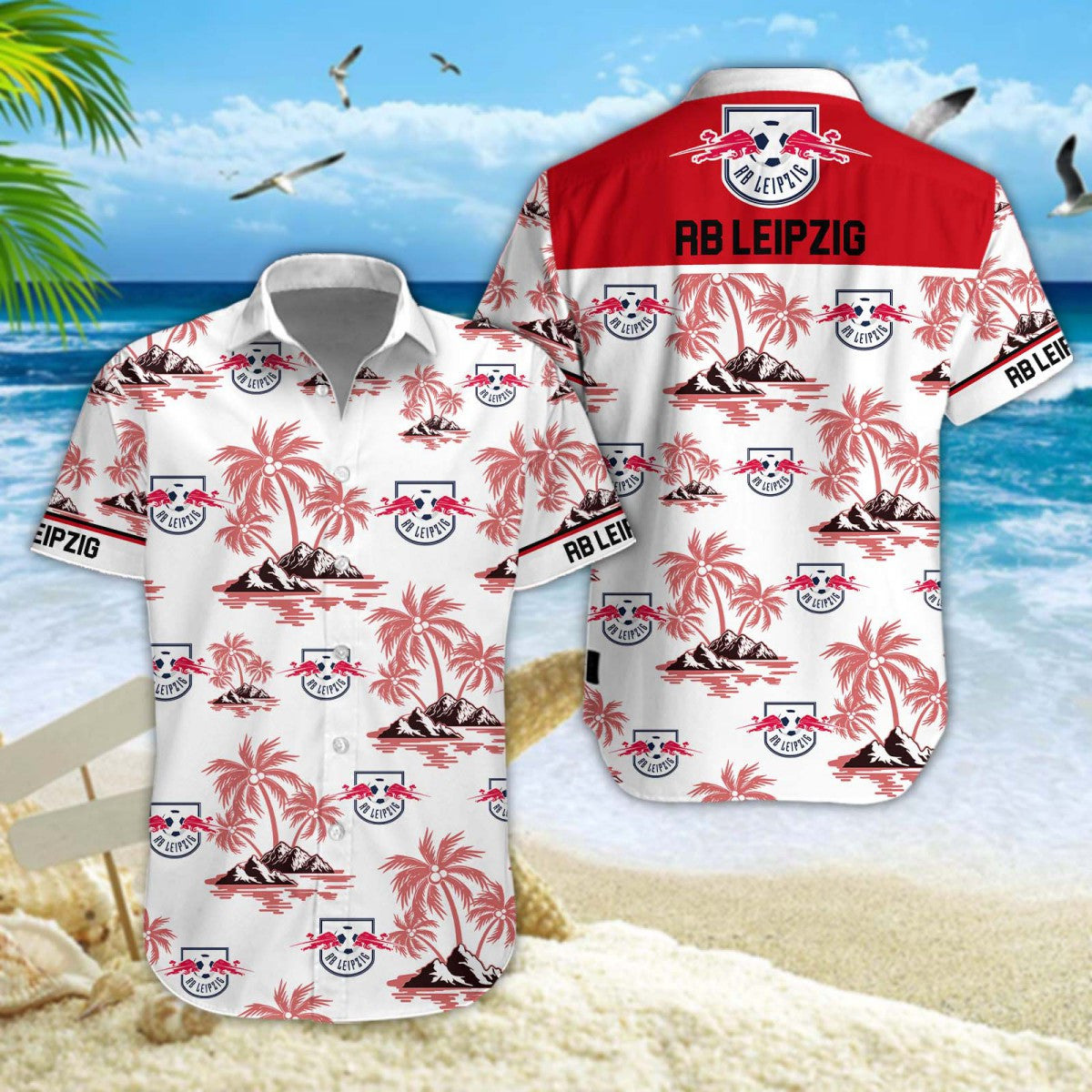 Hawaiihemd RB Leipzig – Herren Sommerhemd Special