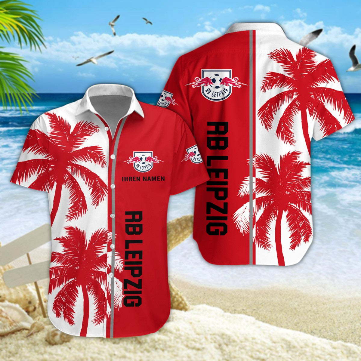 Hawaiihemd RB Leipzig – Herren Sommerhemd Modern