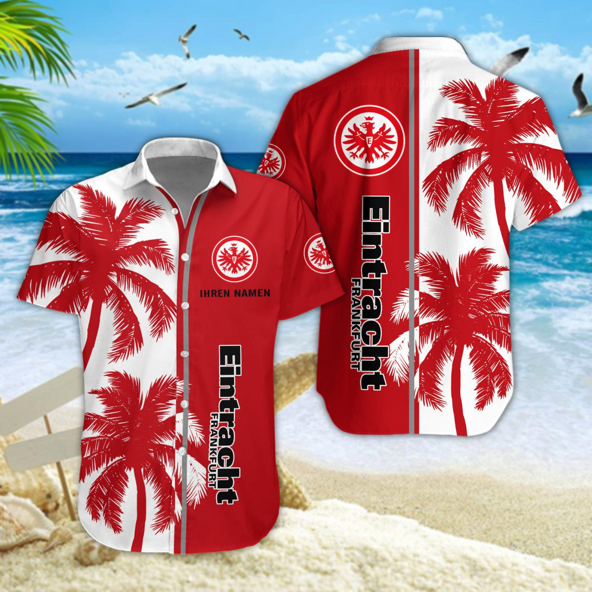 Hawaiihemd Eintracht Frankfurt – Herren Sommerhemd Modern