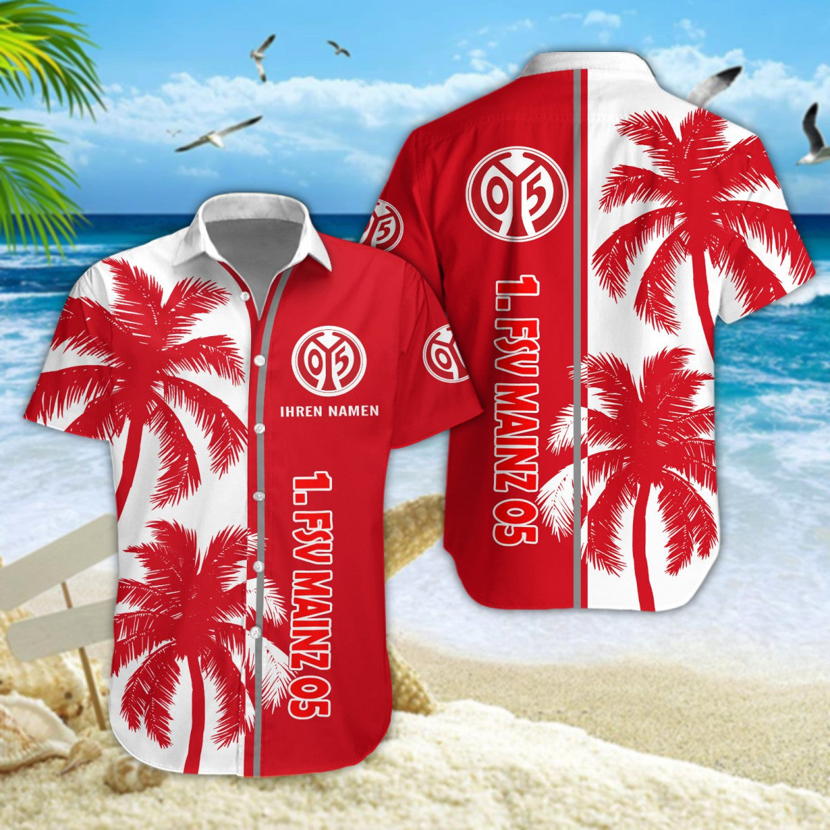 Hawaiihemd 1. FSV Mainz 05 – Herren Sommerhemd Modern