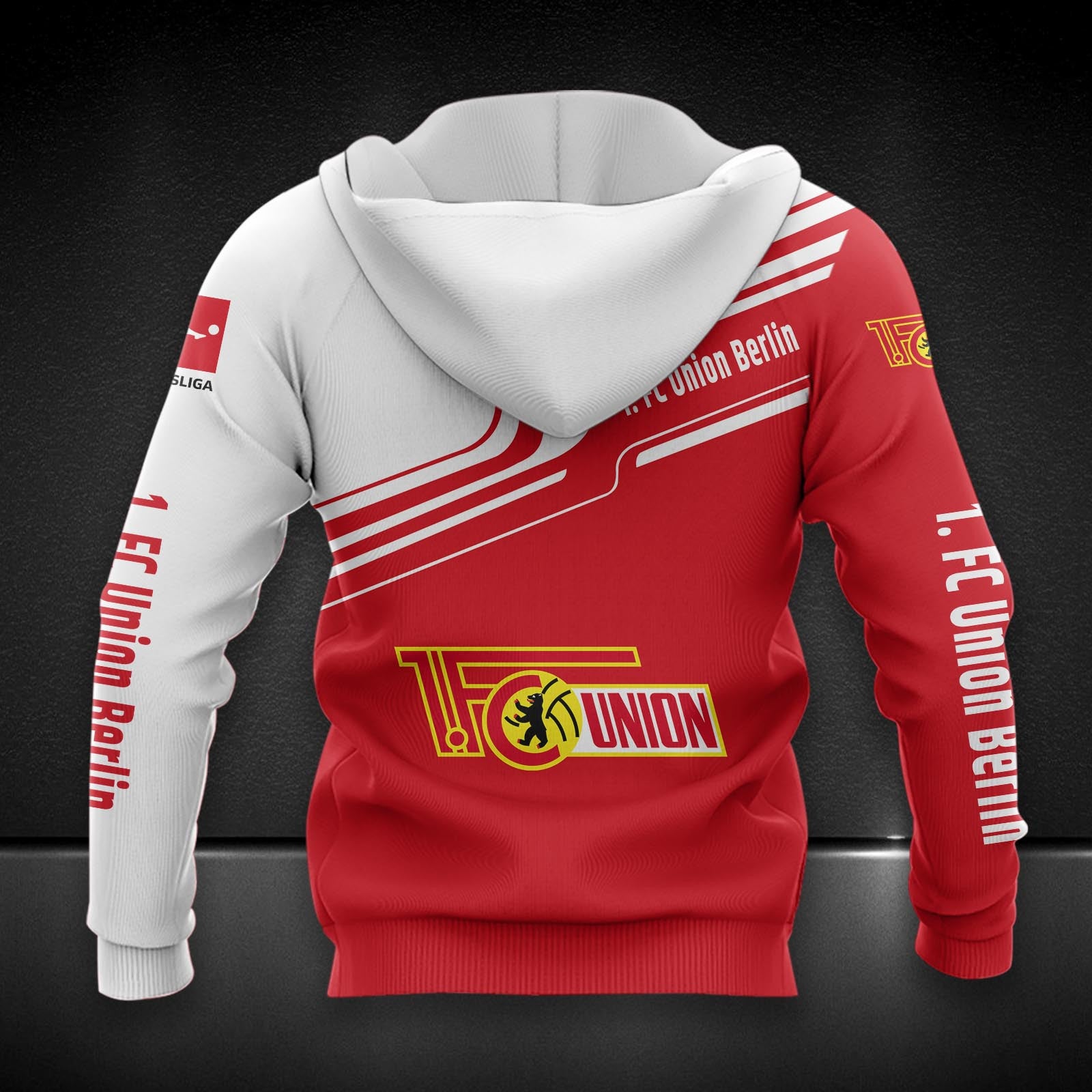 Union Berlin Hoodie Herren | FCU Kapuzenpullover DDQQA80225 – Bild 2