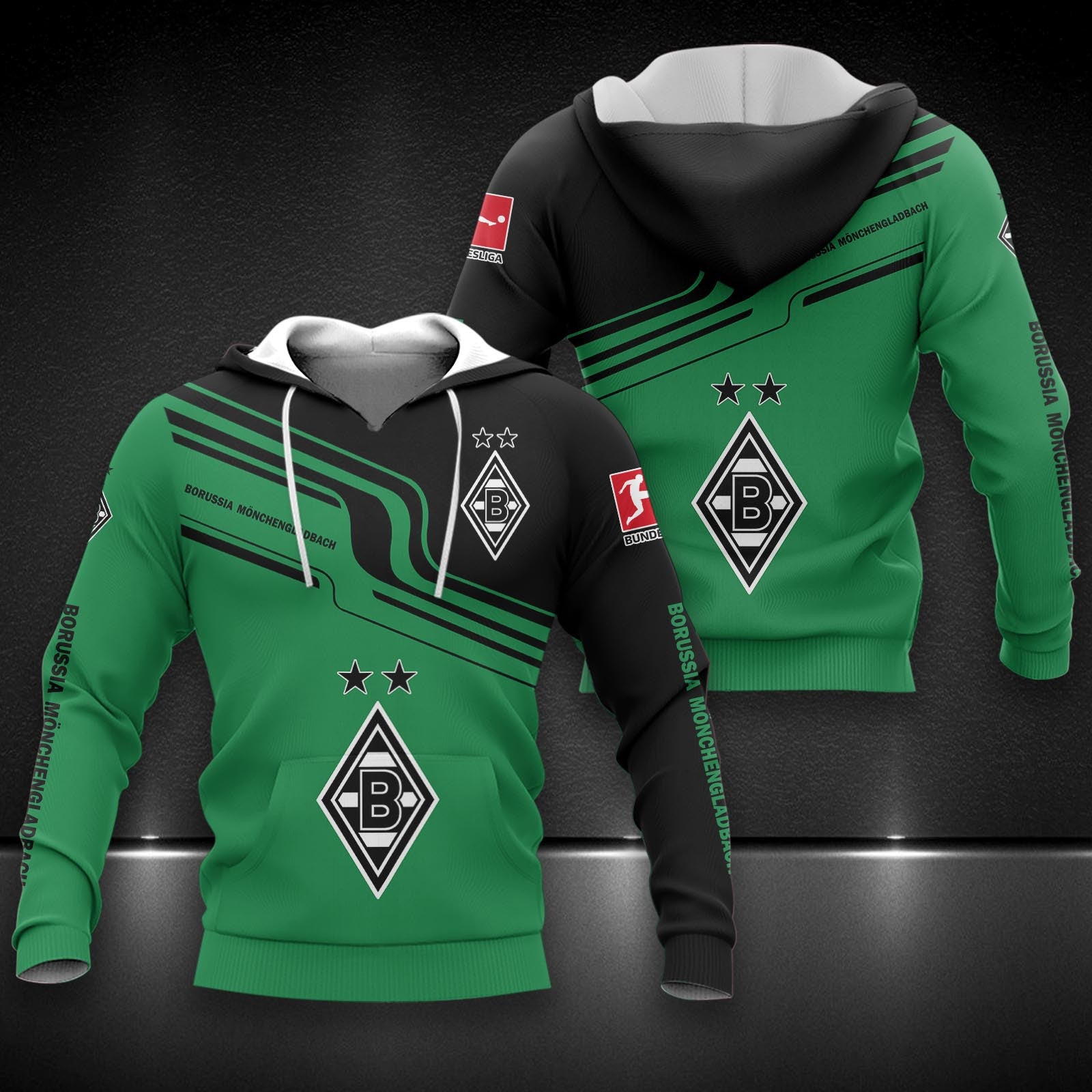 Borussia Mönchengladbach Hoodie Herren | BMG Kapuzenpullover DDQQA80216