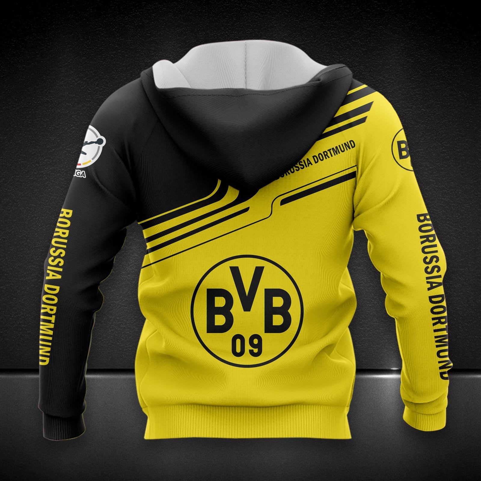 Borussia Dortmund II Hoodie Herren | BVB II Kapuzenpullover DDQQA80250 – Bild 2