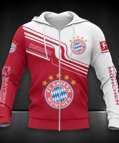 Bayern München Hoodie Zip Herren | FCB Kapuzenjacke mit Reißverschluss DDQQA80219