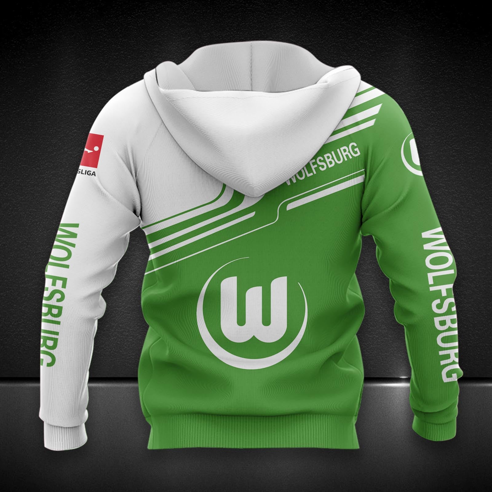 VfL Wolfsburg Hoodie Herren | WOB Kapuzenpullover DDQQA80228 – Bild 2