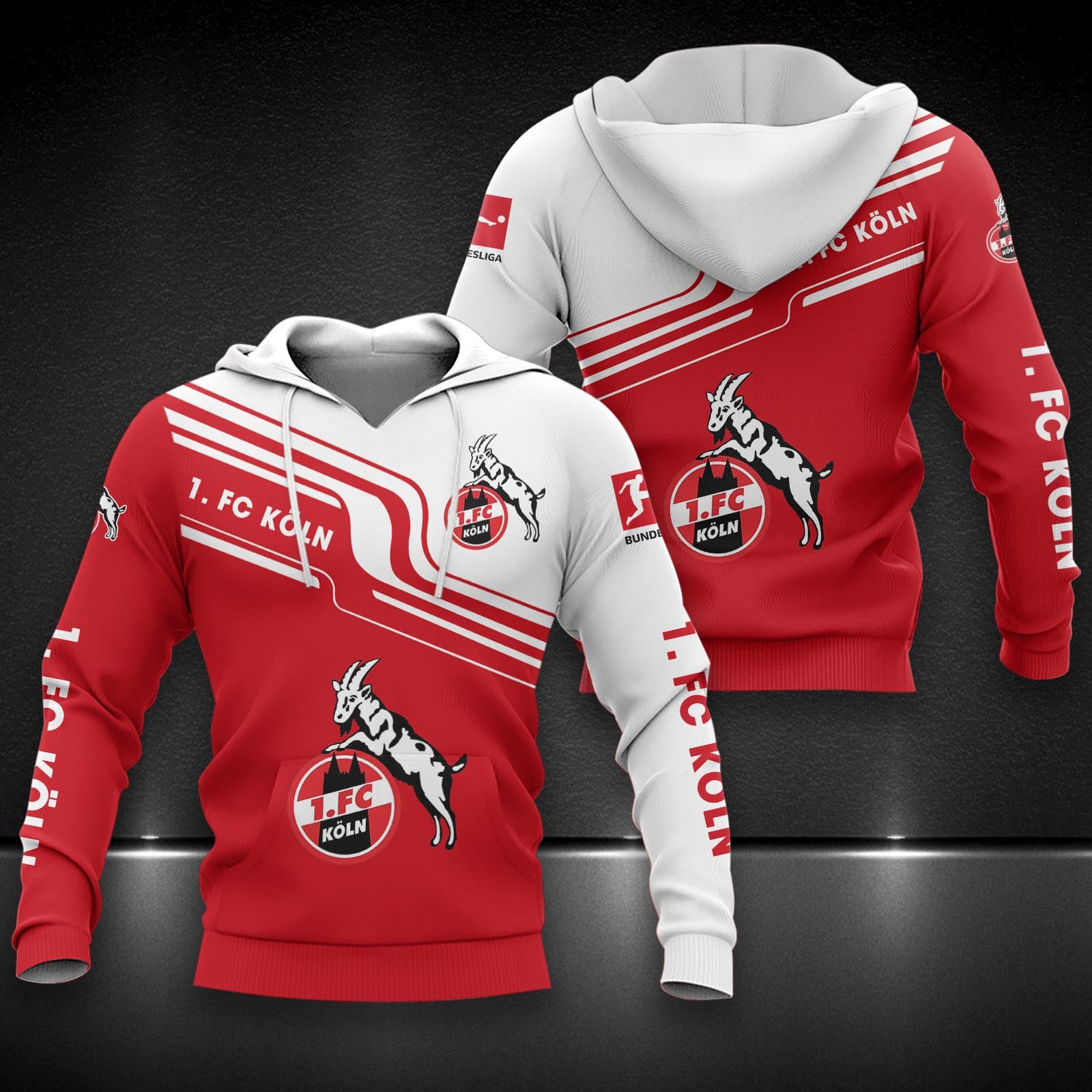 1. FC Köln Hoodie Herren | Effzeh Kapuzenpullover DDQQA80212
