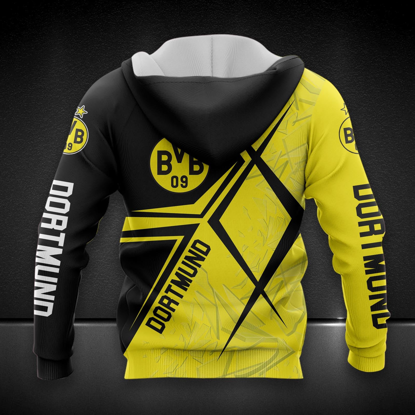 Borussia Dortmund Hoodie Herren | BVB Kapuzenpullover DDQQA90215 – Bild 2