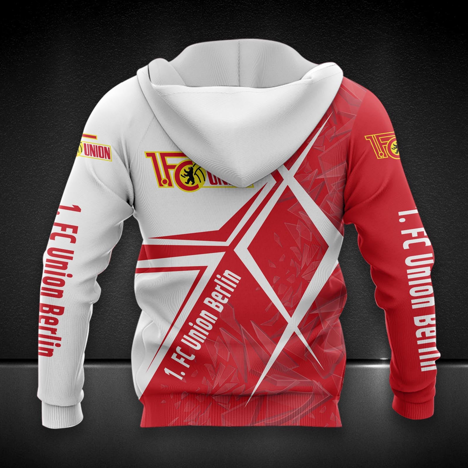 Union Berlin Hoodie Zip Herren | FCU Kapuzenjacke mit Reißverschluss DDQQA90225 – Bild 2