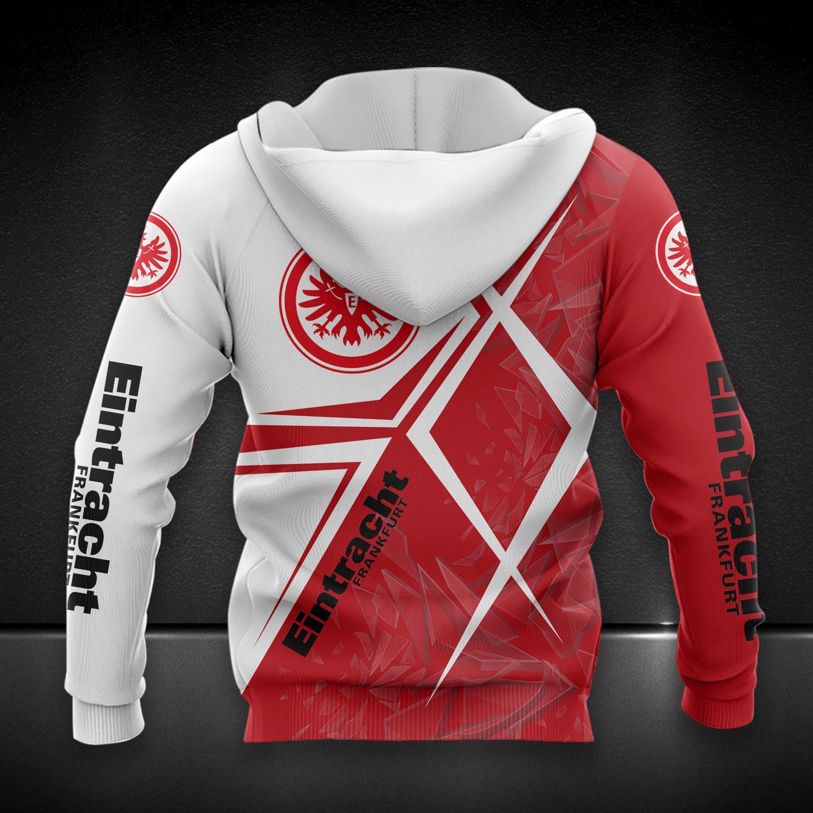Eintracht Frankfurt Hoodie Zip Herren | SGE Kapuzenjacke mit Reißverschluss DDQQA90217 – Bild 2