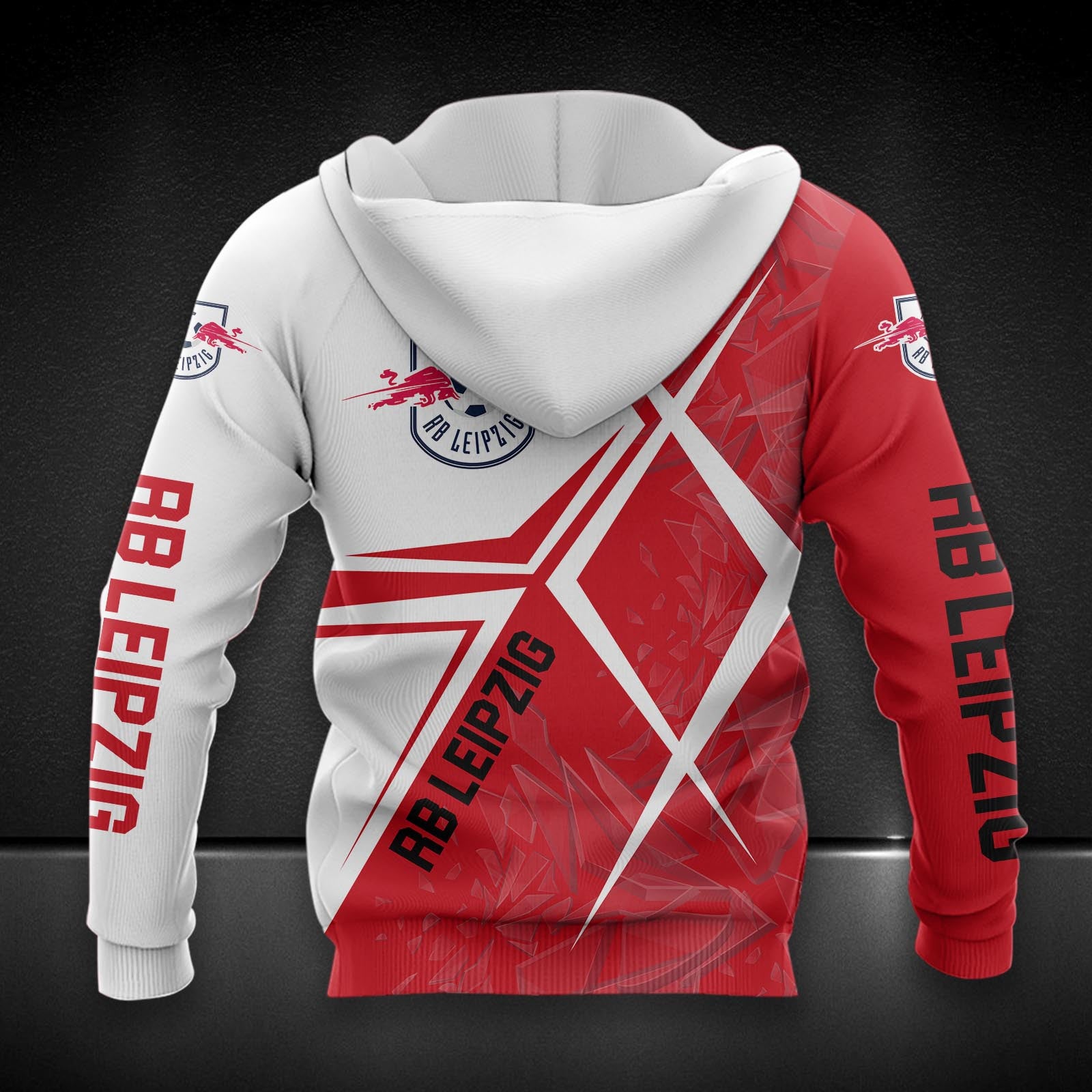 RB Leipzig Hoodie Herren | RBL Kapuzenpullover DDQQA90221 – Bild 2