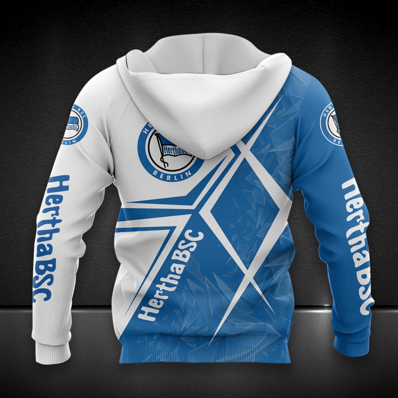 Hertha BSC Hoodie Zip Herren | Hertha Kapuzenjacke mit Reißverschluss DDQQA90220 – Bild 2