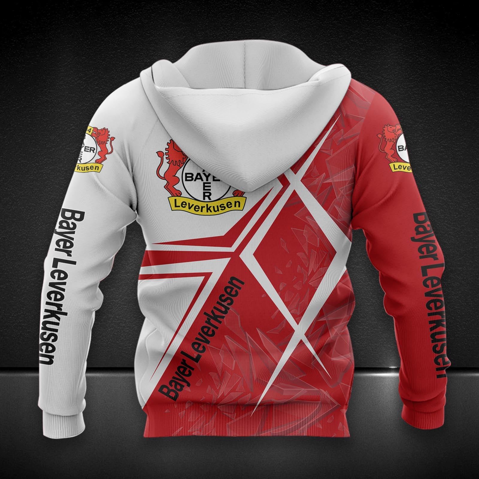 Bayer 04 Leverkusen Hoodie Zip Herren | B04 Kapuzenjacke mit Reißverschluss DDQQA90214 – Bild 2
