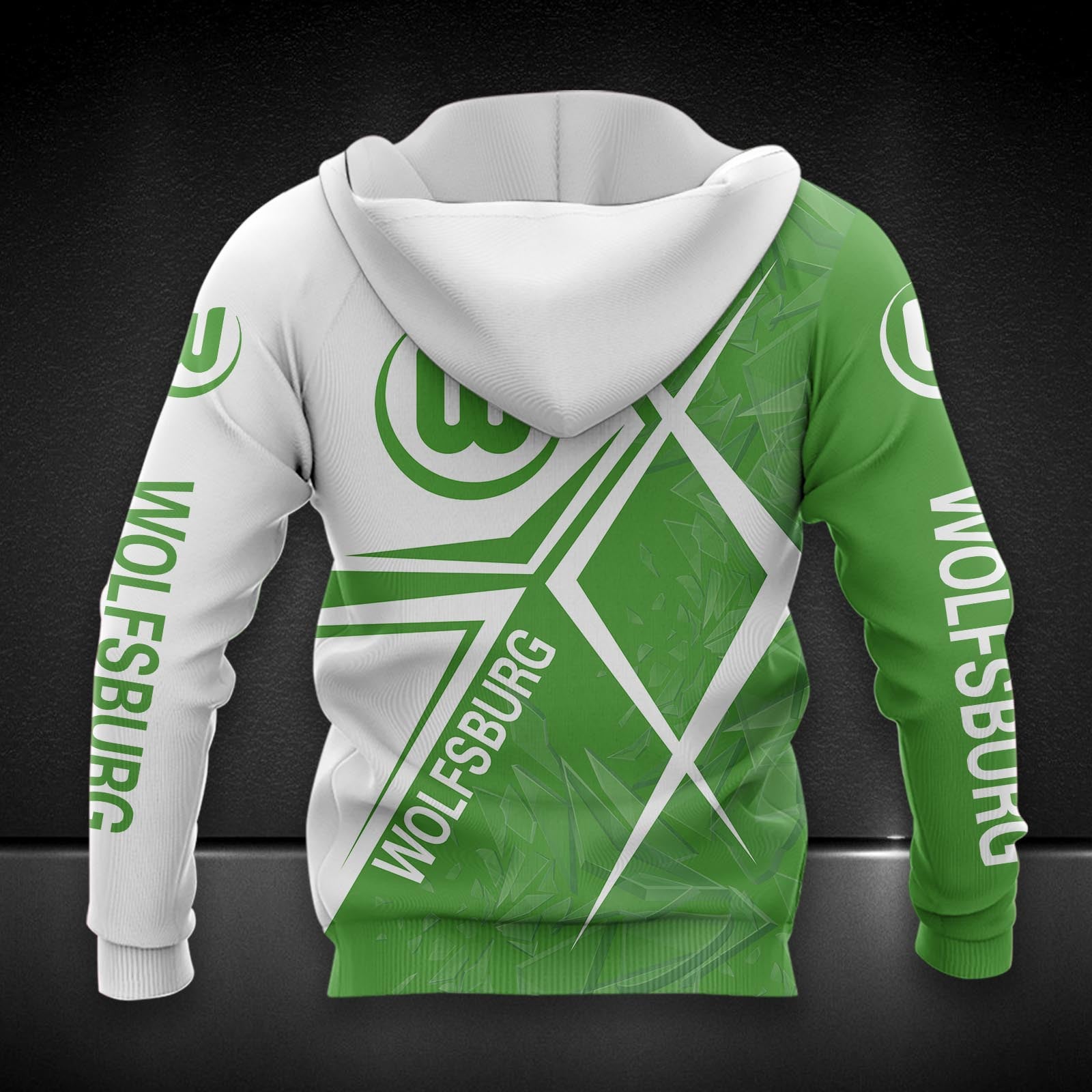 VfL Wolfsburg Hoodie Zip Herren | WOB Kapuzenjacke mit Reißverschluss DDQQA90228 – Bild 2