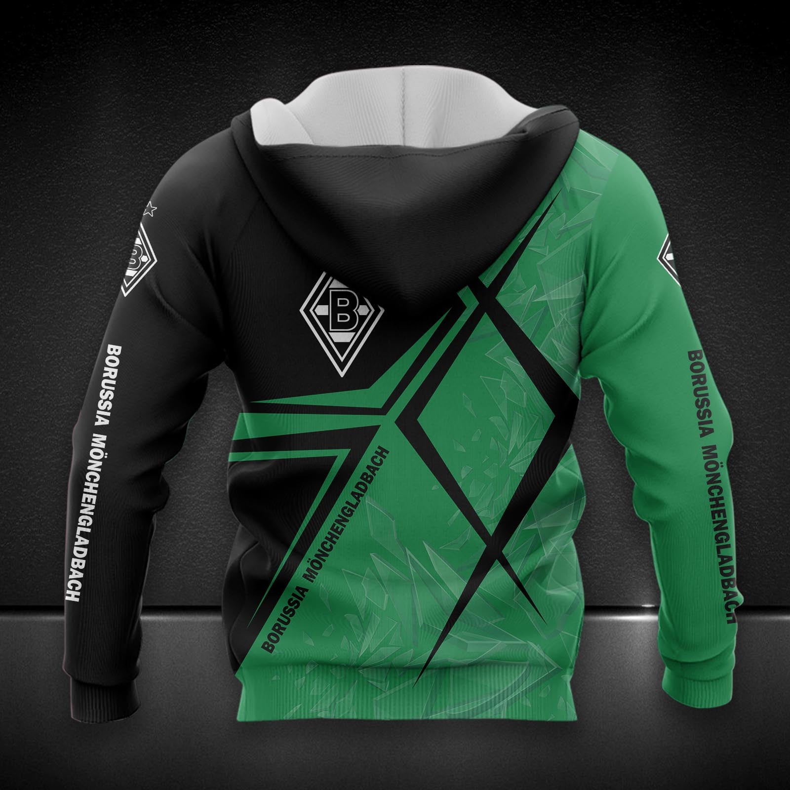 Borussia Mönchengladbach Hoodie Herren | BMG Kapuzenpullover DDQQA90216 – Bild 2