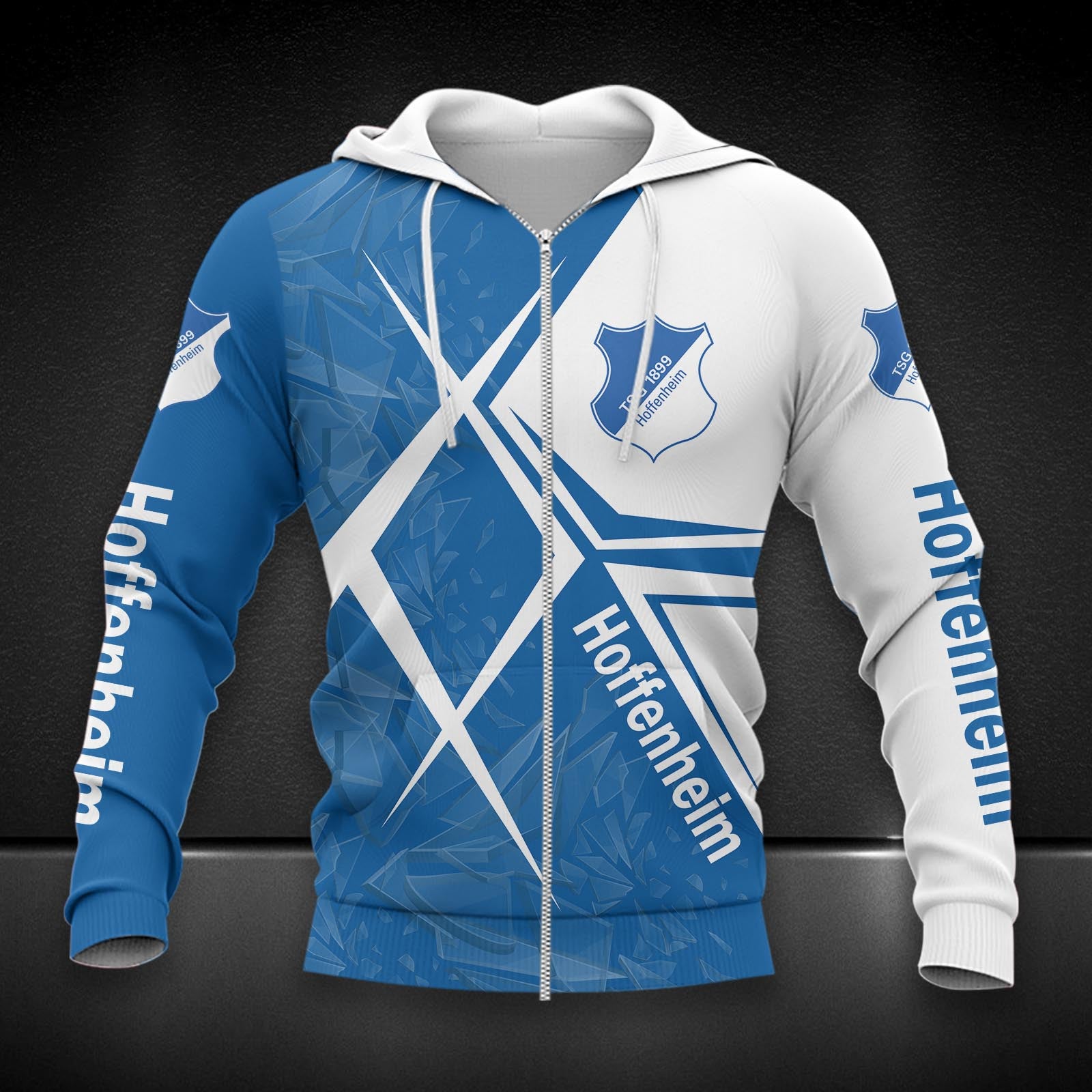 TSG Hoffenheim Hoodie Zip Herren | TSG Kapuzenjacke mit Reißverschluss DDQQA90224