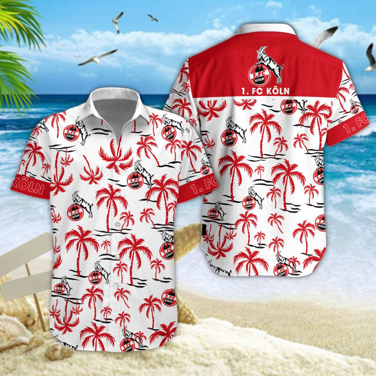 Hawaiihemd 1. FC Köln – Herren Sommerhemd Premium