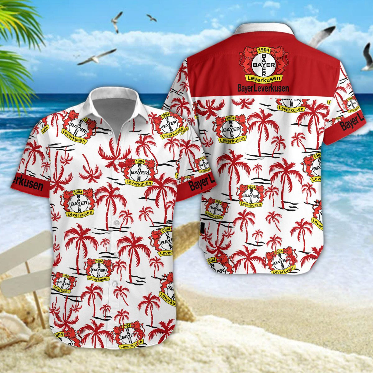 Hawaiihemd Bayer 04 Leverkusen – Herren Sommerhemd Premium