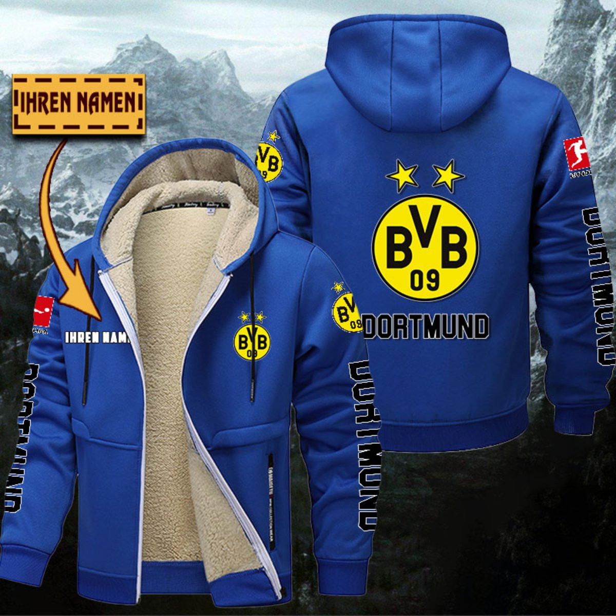 Borussia Dortmund Gefütterte Kapuzenjacke – Bild 7